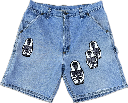 Cousin Upcycled Patch Jorts